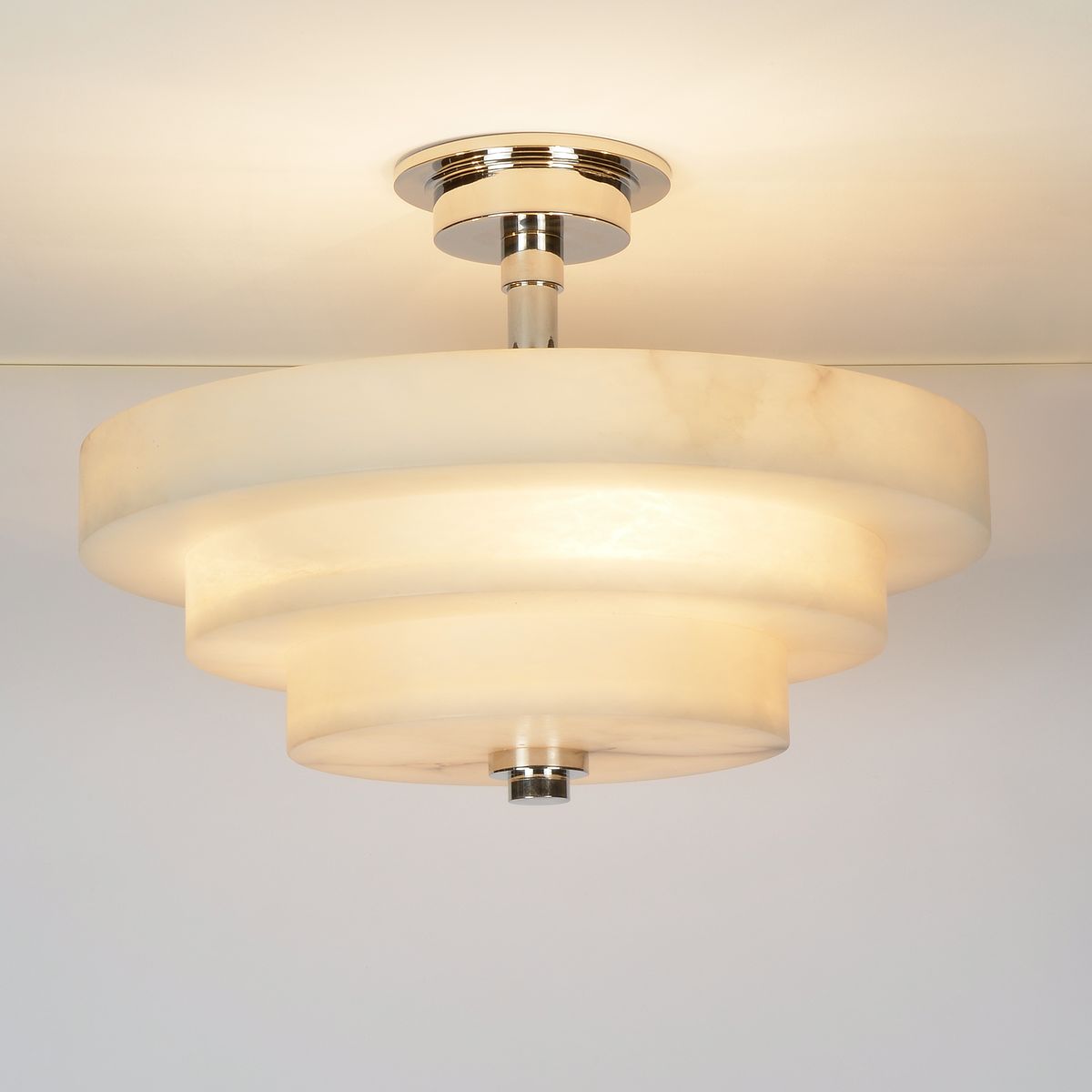 Pershore Alabaster Semi Flush Ceiling Light CL0230.NI