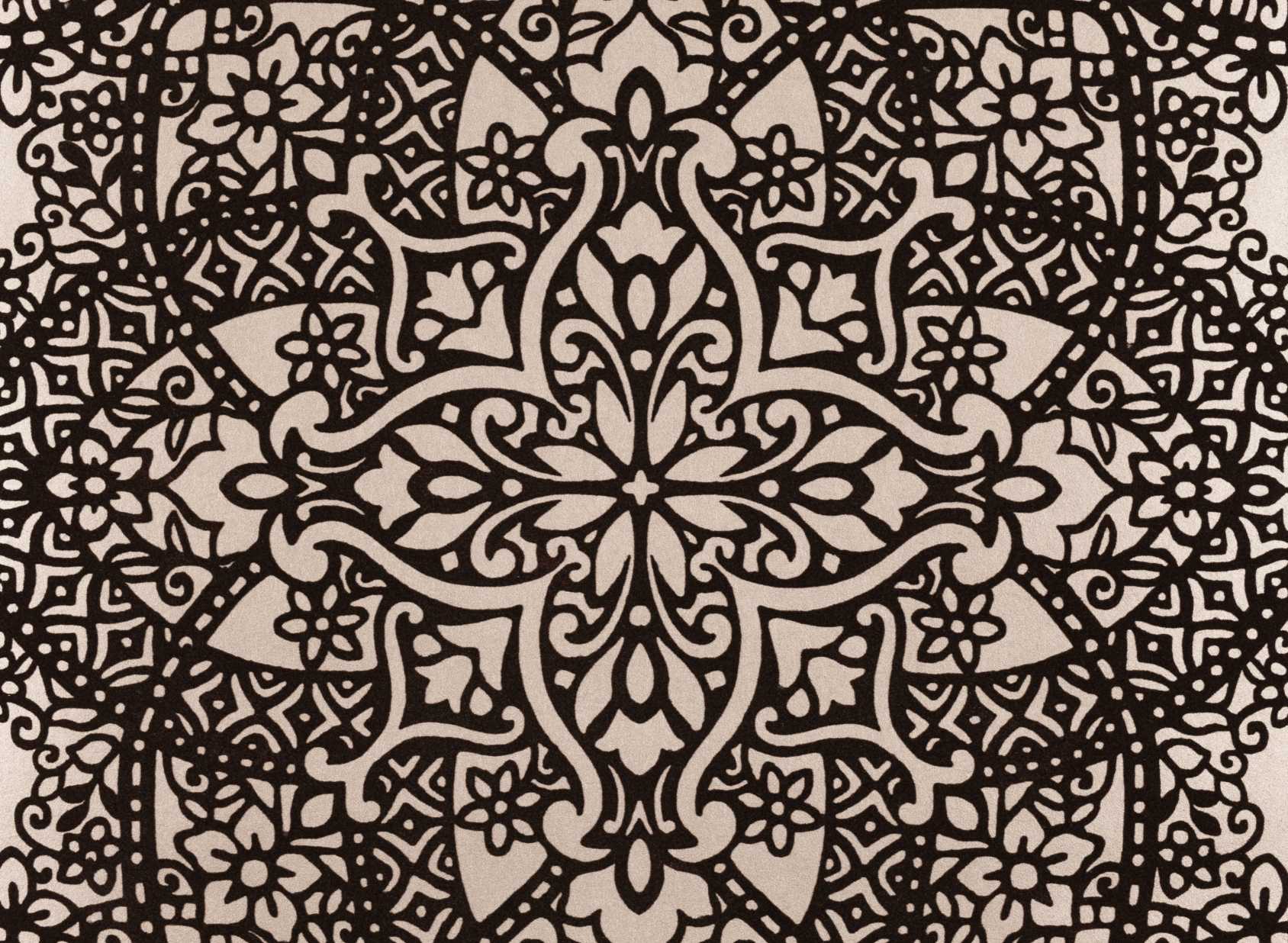 Byzantine Flock Charcoal W364-02